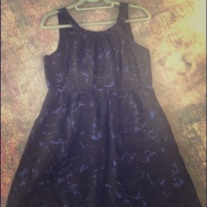 Jcrew blue and black silk Aline dress